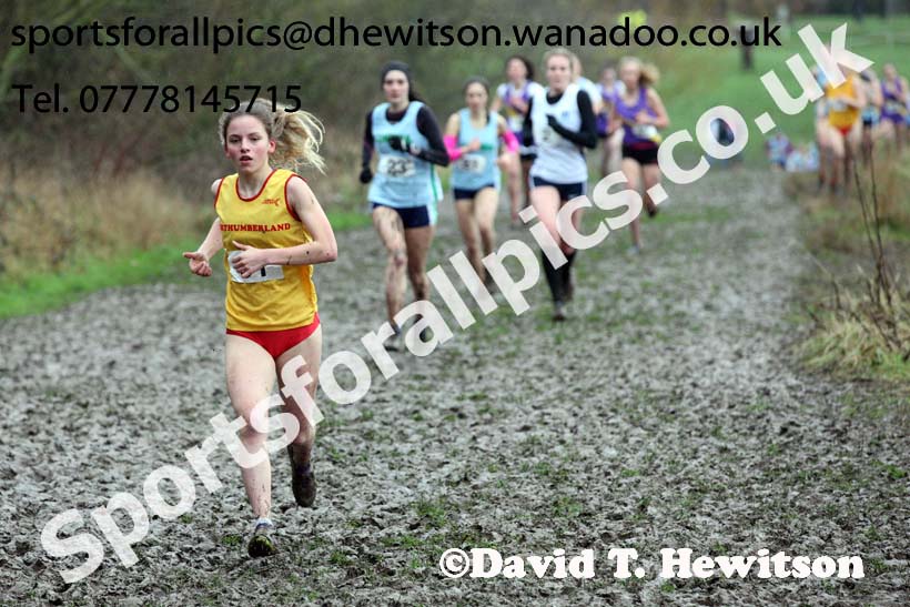 Senior girls Northern Inter Counties Schools Cross Country, Stockton. Photo: David T. Hewitson/Sports for All Pics